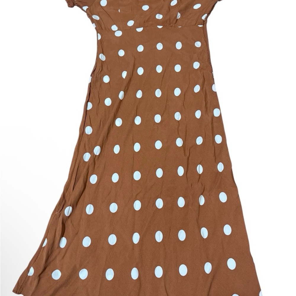 a new day Brown and White Polka Dot Maxi Dress - Picture 6 of 7